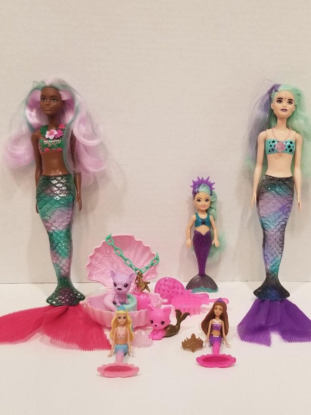 Barbie Mermaid Lot, lot of 3 dolls & accessories, VGUC-EUC - Picture 3 of 13
